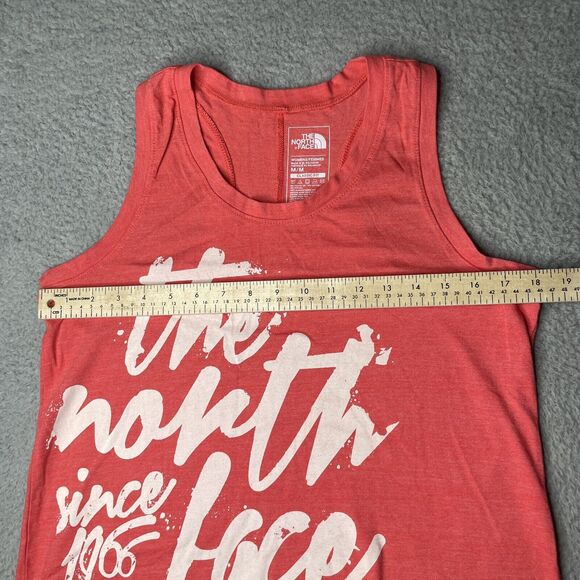 The North Face Tank Womens Medium Orange Classic Fit Sleeveless Logo Muscle Tee - Picture 3 of 11